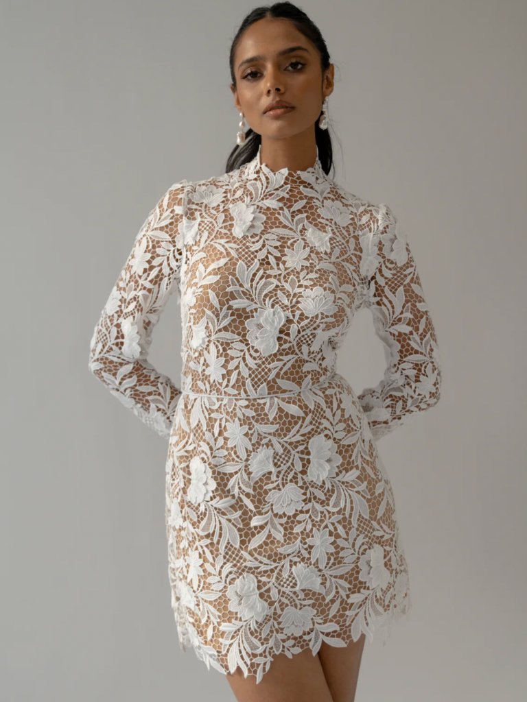 Nwt Jenny Yoo Samira Lace Mini Dress - Style 22465 [Size 6]
